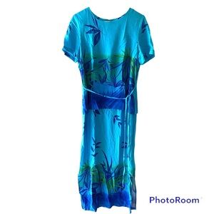 slim fit dress slacks Navy Bugs Fold-Over Dress by Eva Rose Medium main image 0